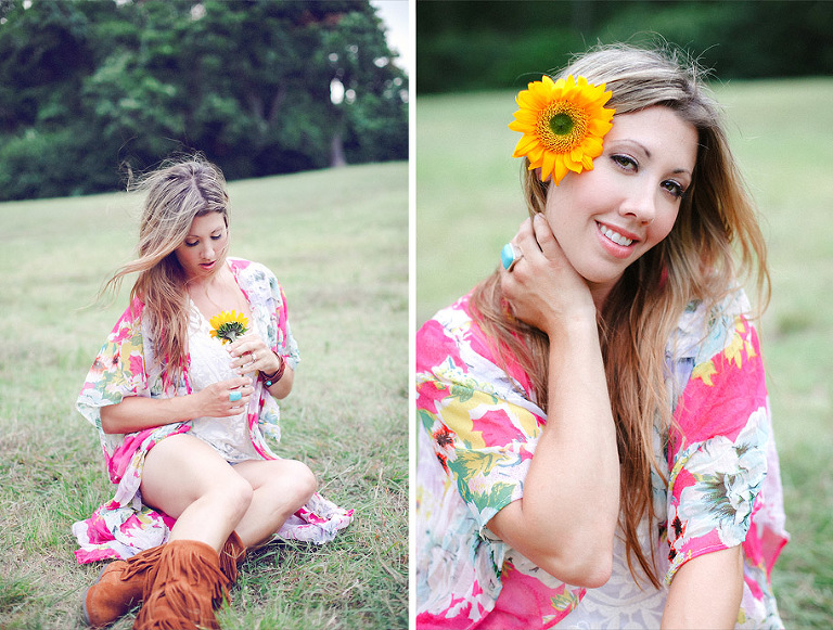 Bohemian styled summer portrait session